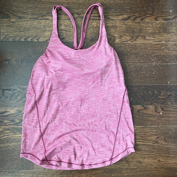 Lululemon Moment To Movement 2-In-1 Tank-Heathered Misty Merlot-Sz.4 - Picture 2 of 8